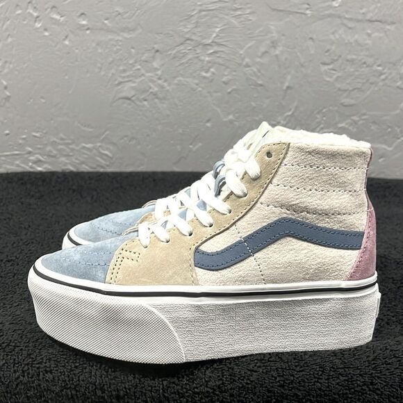 🔥 VANS Sk8 Hi Tapered Stackform Suede/Sherpa Shoes Platform Women Sz 5 - PERFEC - Picture 2 of 15